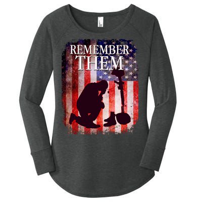 Remember Them Memorial Day Women's Perfect Tri Tunic Long Sleeve Shirt