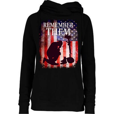 Remember Them Memorial Day Womens Funnel Neck Pullover Hood