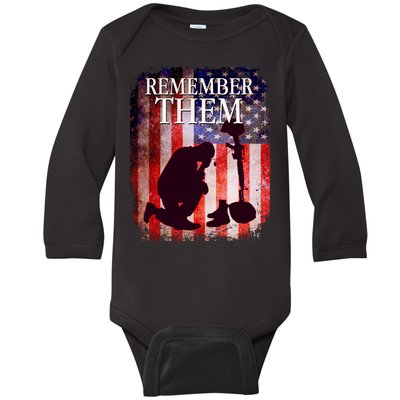 Remember Them Memorial Day Baby Long Sleeve Bodysuit