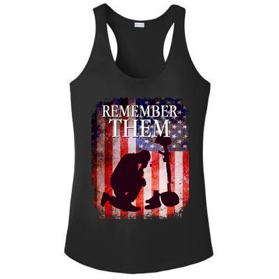 Remember Them Memorial Day Ladies PosiCharge Competitor Racerback Tank