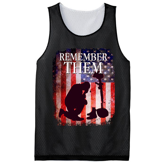Remember Them Memorial Day Mesh Reversible Basketball Jersey Tank