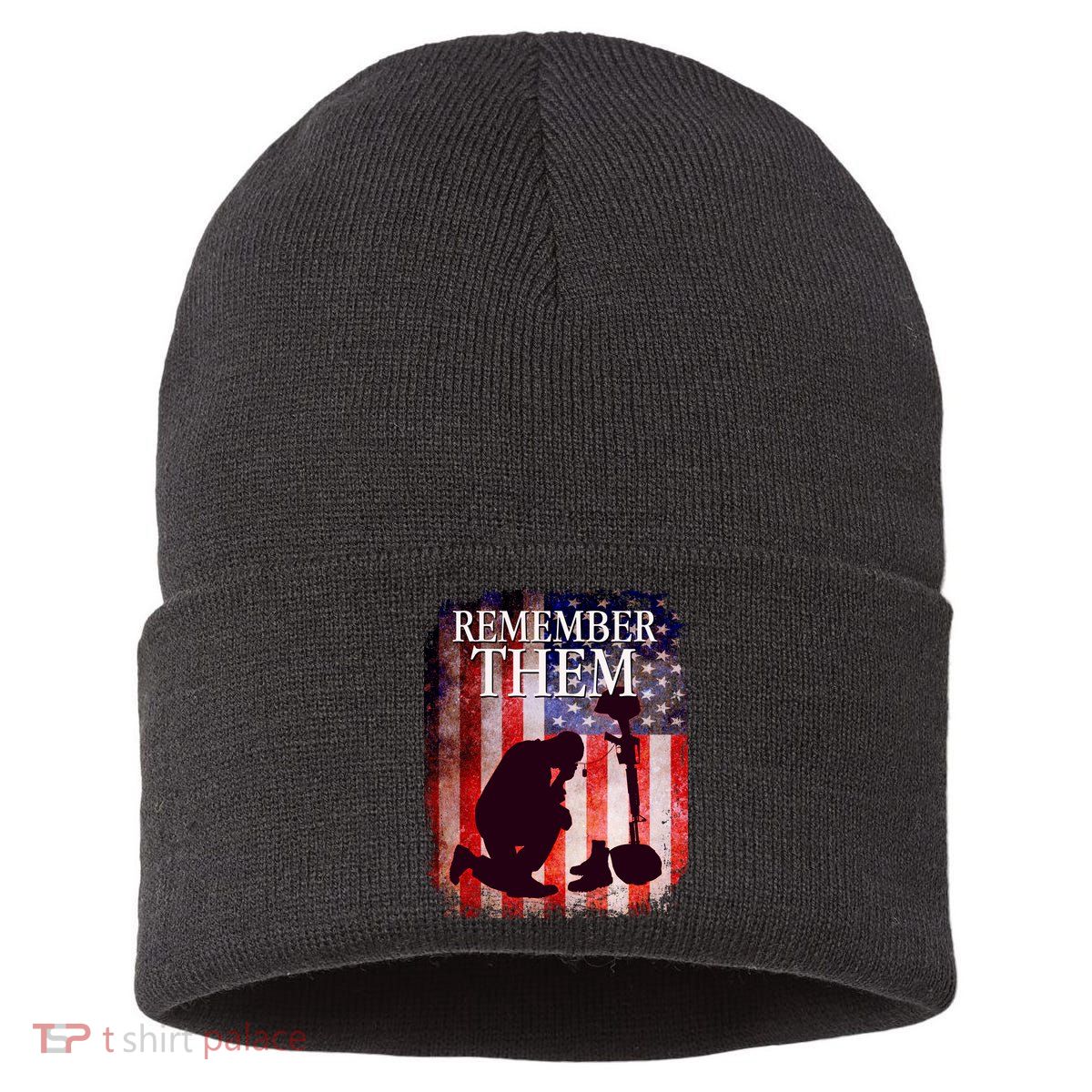 Remember Them Memorial Day Sustainable Knit Beanie