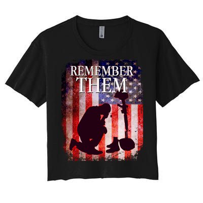 Remember Them Memorial Day Women's Crop Top Tee