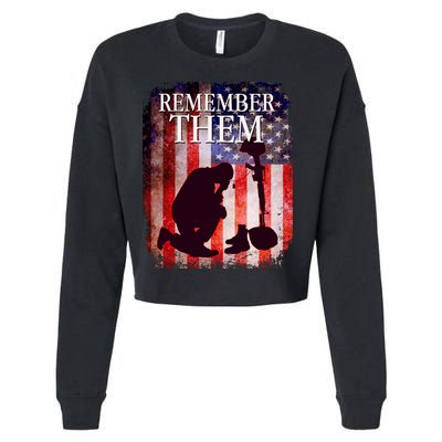 Remember Them Memorial Day Cropped Pullover Crew