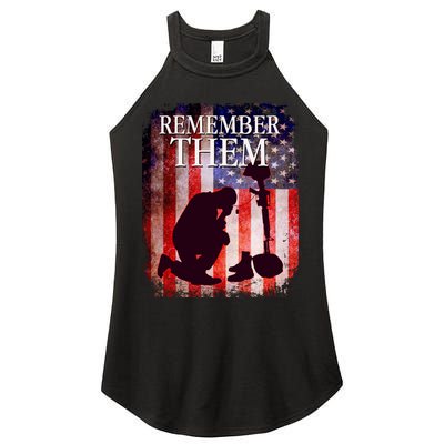 Remember Them Memorial Day Women's Perfect Tri Rocker Tank