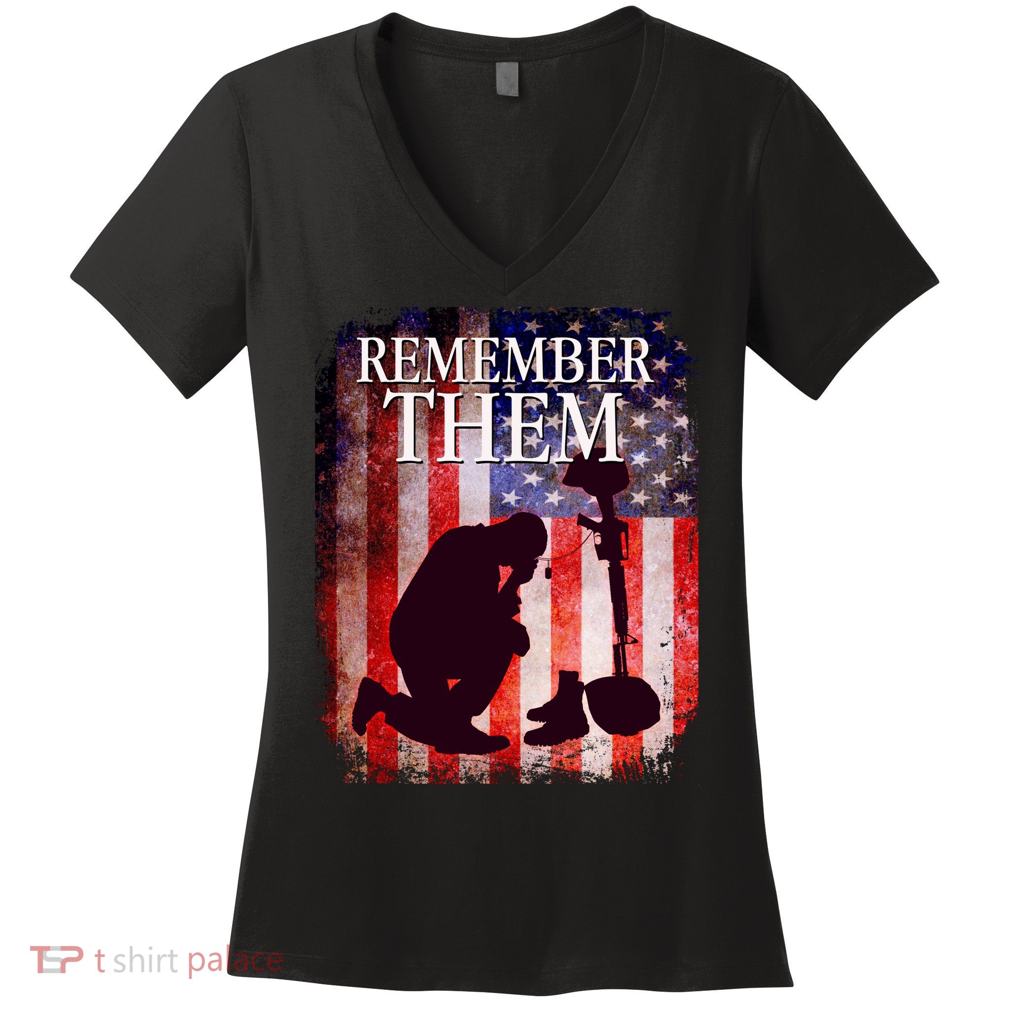 Remember Them Memorial Day Women's V-Neck T-Shirt