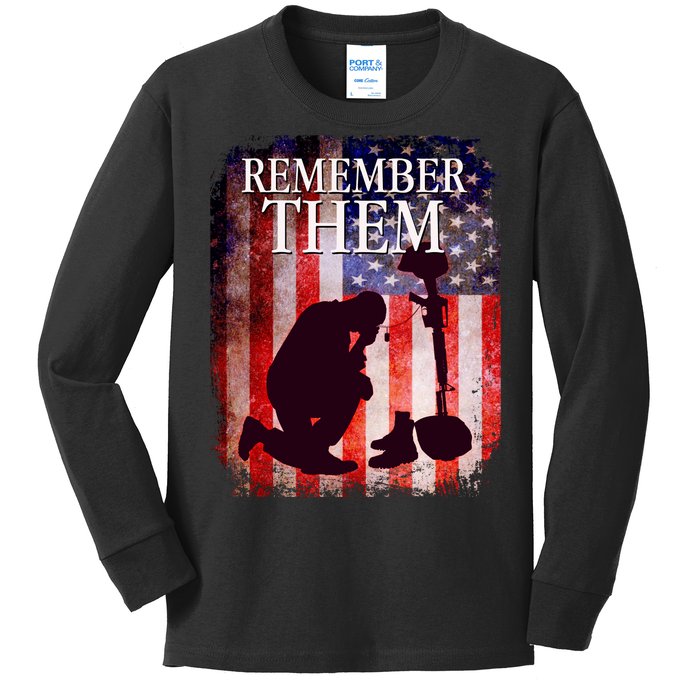 Remember Them Memorial Day Kids Long Sleeve Shirt