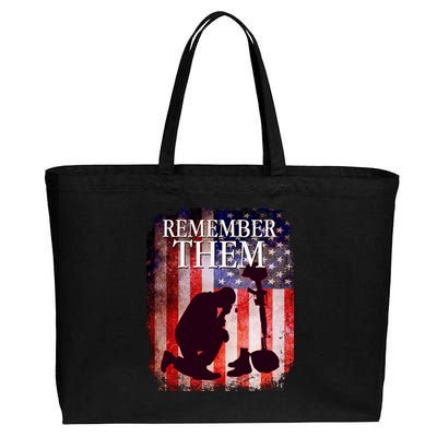 Remember Them Memorial Day Cotton Canvas Jumbo Tote