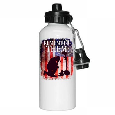 Remember Them Memorial Day Aluminum Water Bottle