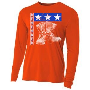 Remember Veteran Combat Boots Cooling Performance Long Sleeve Crew