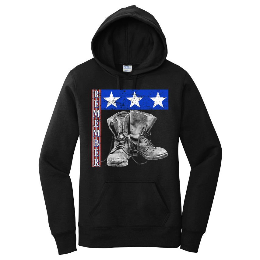 Remember Veteran Combat Boots Women's Pullover Hoodie