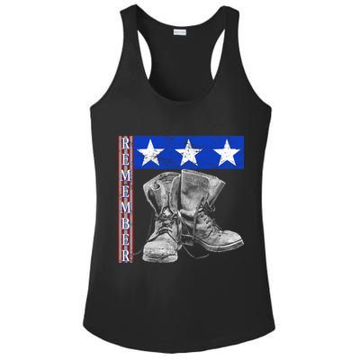 Remember Veteran Combat Boots Ladies PosiCharge Competitor Racerback Tank