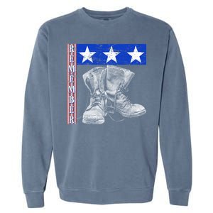 Remember Veteran Combat Boots Garment-Dyed Sweatshirt