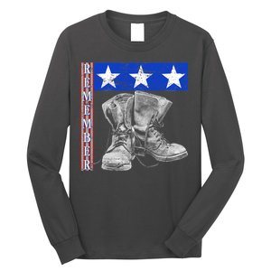 Remember Veteran Combat Boots Long Sleeve Shirt