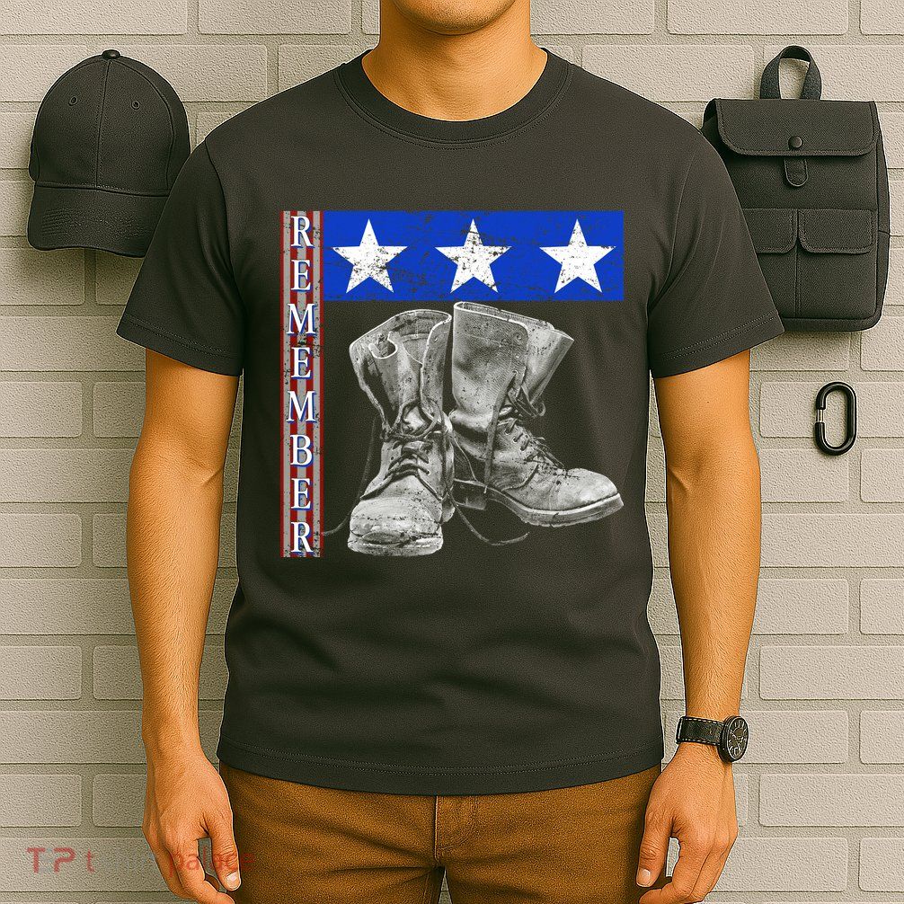 Remember Veteran Combat Boots T-Shirt