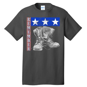 Remember Veteran Combat Boots Tall T-Shirt