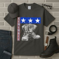 Remember Veteran Combat Boots Tall T-Shirt