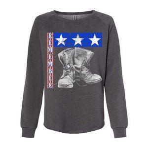 Remember Veteran Combat Boots Womens California Wash Sweatshirt