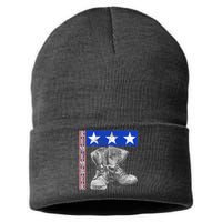 Remember Veteran Combat Boots Sustainable Knit Beanie