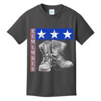 Remember Veteran Combat Boots Kids T-Shirt