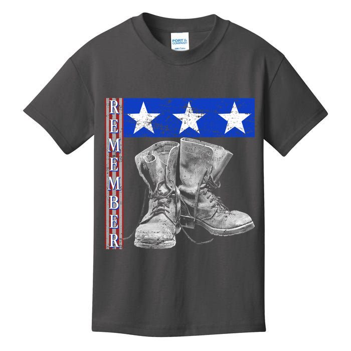 Remember Veteran Combat Boots Kids T-Shirt