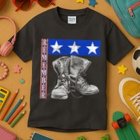 Remember Veteran Combat Boots Kids T-Shirt