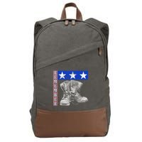Remember Veteran Combat Boots Cotton Canvas Backpack