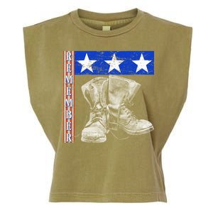 Remember Veteran Combat Boots Garment-Dyed Women's Muscle Tee