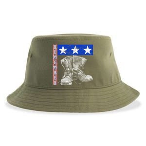 Remember Veteran Combat Boots Sustainable Bucket Hat