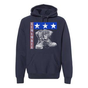 Remember Veteran Combat Boots Premium Hoodie