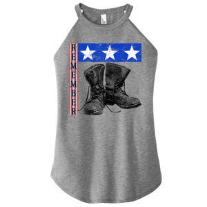 Remember Veteran Combat Boots Women's Perfect Tri Rocker Tank