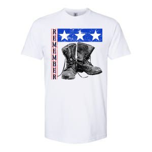 Remember Veteran Combat Boots Softstyle CVC T-Shirt