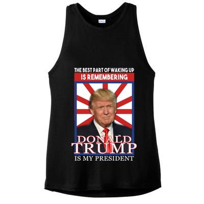 Remembering Donald Trump Is My President Ladies PosiCharge Tri-Blend Wicking Tank