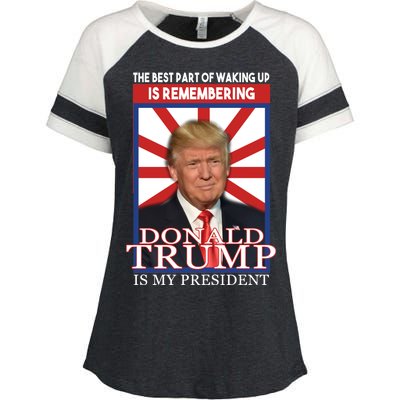 Remembering Donald Trump Is My President Enza Ladies Jersey Colorblock Tee