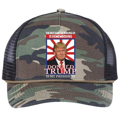 Remembering Donald Trump Is My President Retro Rope Trucker Hat Cap