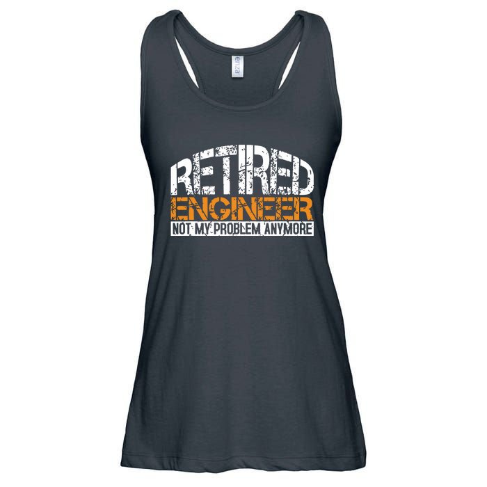 Retired Engineer Not My Problem Anymore Retirement Gift Ladies Essential Flowy Tank