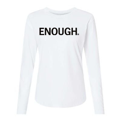 Raygunshirts Enough New Womens Cotton Relaxed Long Sleeve T-Shirt