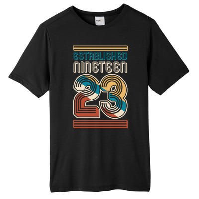 Retro Established Nineteen 23 1923 100th Birthday Tall Fusion ChromaSoft Performance T-Shirt