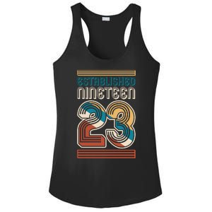 Retro Established Nineteen 23 1923 100th Birthday Ladies PosiCharge Competitor Racerback Tank