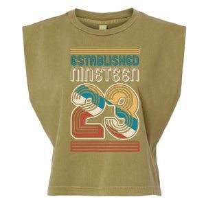 Retro Established Nineteen 23 1923 100th Birthday Garment-Dyed Women's Muscle Tee