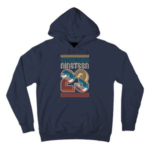 Retro Established Nineteen 23 1923 100th Birthday Hoodie