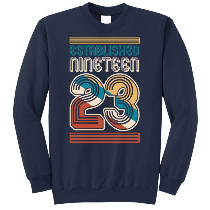 Retro Established Nineteen 23 1923 100th Birthday Sweatshirt