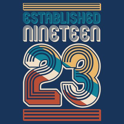 Retro Established Nineteen 23 1923 100th Birthday T-Shirt