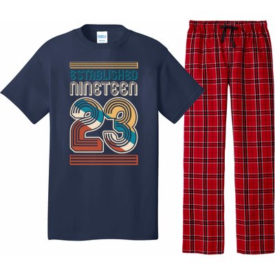 Retro Established Nineteen 23 1923 100th Birthday Pajama Set