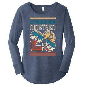 Retro Established Nineteen 23 1923 100th Birthday Women's Perfect Tri Tunic Long Sleeve Shirt