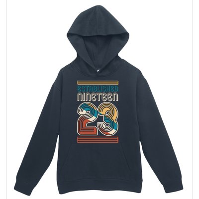 Retro Established Nineteen 23 1923 100th Birthday Urban Pullover Hoodie