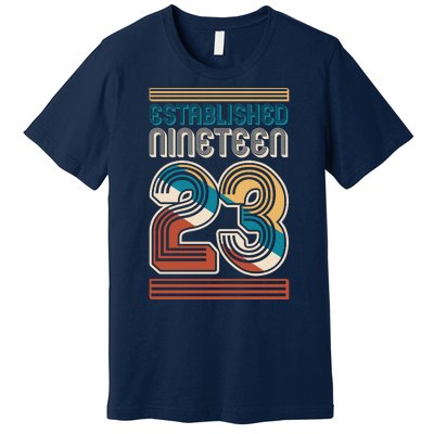 Retro Established Nineteen 23 1923 100th Birthday Premium T-Shirt