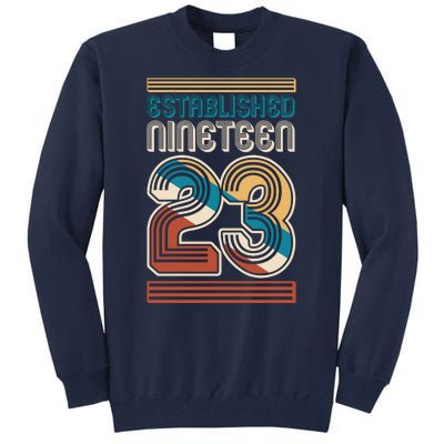 Retro Established Nineteen 23 1923 100th Birthday Tall Sweatshirt