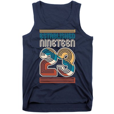 Retro Established Nineteen 23 1923 100th Birthday Tank Top