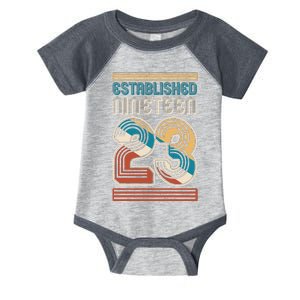 Retro Established Nineteen 23 1923 100th Birthday Infant Baby Jersey Bodysuit